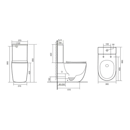 Унітаз підлоговий Qtap Robin New Ultra Quiet безобідковий з сидінням Soft-close WHITE QT13226083AW — Photo 1