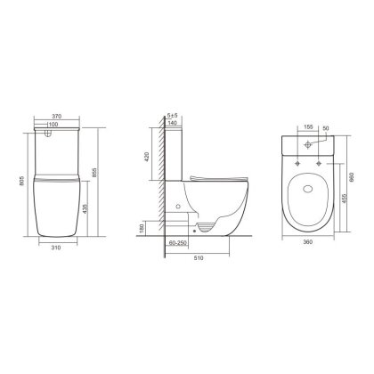 Унітаз підлоговий Qtap Robin New Ultra Quiet безобідковий з сидінням Soft-close WHITE QT13226083AW — Photo 1