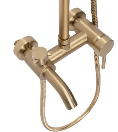 Душовий гарнітур REA LUIS BRUSHED GOLD матове золото з виливом — Photo 4
