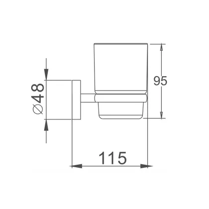 Склянка з підставкою для зубних щіток Haiba HB1706 (HB0465) — Photo 1