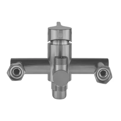 Душова колона зі змішувачем ZERIX REX-009-J GRAPHITE з нерж. сталі (Колір графіт) (ZX6126) — Photo 3