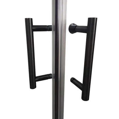 Душова кабіна без піддону Koer SR SC03-90x90x200-TR-07 прозоре скло Easy Clean 6мм, графіт (KR5359) — Photo 11