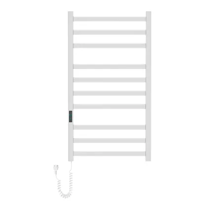 i-HEAT рушникосушарка електро, 120W, 500 * 900мм, AISI 304, 10п. (3-4-3) напівовал, стійки квадрат, таймер, терморегулятор, сталь сатин, лівий — Photo 2