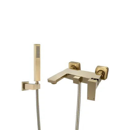Змішувач для ванни та душу VBI LORENO BRUSHED GOLD настінний