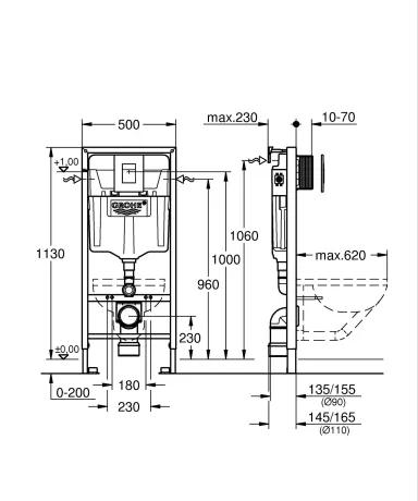 Комплект Grohe Set Унітаз ELLIPSE-0301-R + Інсталяція Grohe Rapid SL 38772001 (38772001ELLIPS0301R) — Photo 7
