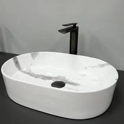 Умивальник (раковина) VBI VERONA 50 MARBLE NATURE GLOSSY накладний — Photo 3