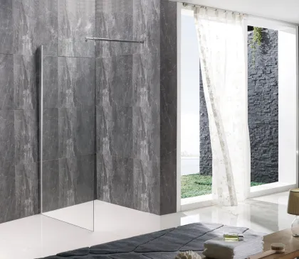 Душова перегородка Mixxus Premium FLAT SP01-80x200-TR Chrome Walk-In прозоре скло 8мм (MI6849) — Photo 3