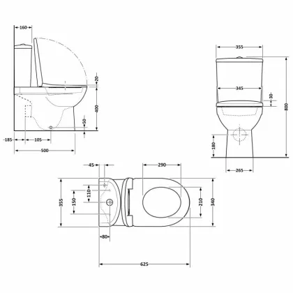 Унітаз підлоговий Qtap Aquarius Ultra Quiet 620×355×790 мм з сидінням Soft-close, White QTAQAW27W49262 — Photo 1