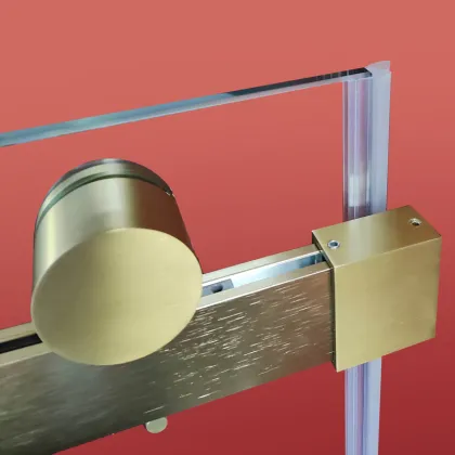 Двері в нішу Koer SR SD01-120x200-TR-12 прозоре скло Easy Clean 8мм, матове золото (KR5377) — Photo 27