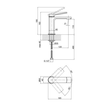 Змішувач для раковини Qtap Slavonice QTSLV1042103C Chrome — Photo 1