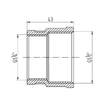 Муфта редукційна SD Forte 1&quot; 1/2х1&quot; 1/4 ВР SF3574032 — Photo 1