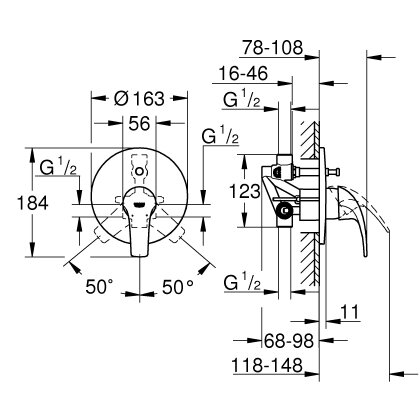 Змішувач для ванни GROHE START 29115000 — Photo 1