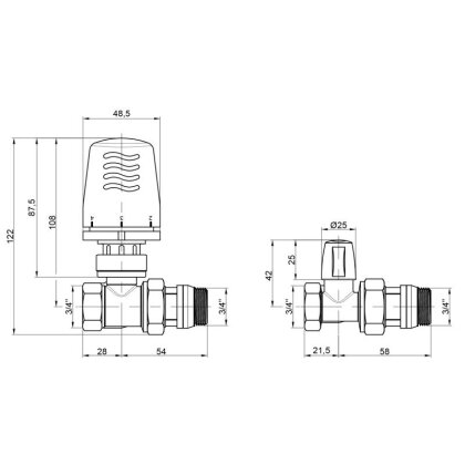 Термокомплект Icma 3/4&quot; з антипротіканням №KIT_1100+775-940+815-940 — Photo 1