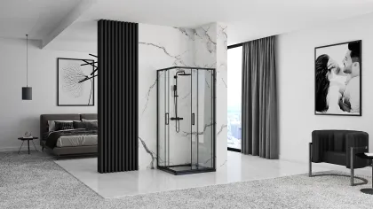 Душова кабіна REA PUNTO 80х80 BLACK — Photo 4