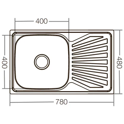 Мийка кухонна ZERIX Z7848-08-180E (satin) (ZX1604) — Photo 1