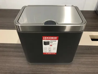 Відро для сміття сенсорне прямокутне Koer TC-020212-07 12 л колір графіт (KR5585) — Photo 1