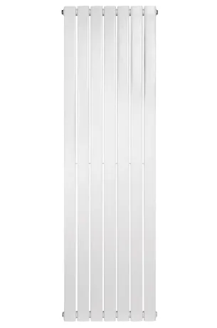 Вертикальний дизайнерський радіатор опалення ARTTIDESIGN Livorno II 7/1600/476/50 білий матовий — Photo 4