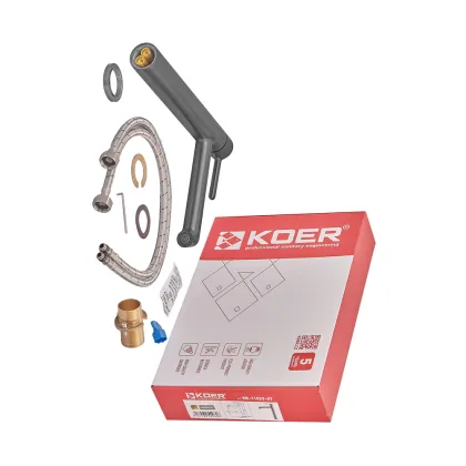 Змішувач для умивальника високий Koer KB-11029-07 Колір графіт (KR5496) — Photo 6