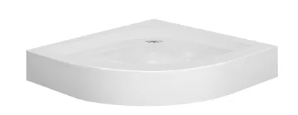 TISZA BN душова кабіна 90*90*200см, на дрібному піддоні (артикул 599-0909R), профіль чорний, скло "Negy" — Photo 1