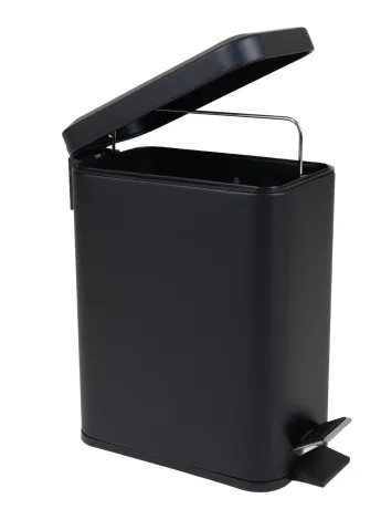 Відро для сміття з плавним закриттям прямокутне ZERIX SANSA-TC0105 BLACK 5 л (колір чорний) (ZX5894) — Photo 7