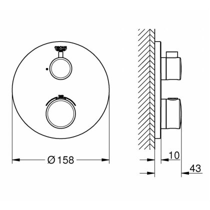 Змішувач для душу GROHE GROHTHERM 24075000 — Photo 1