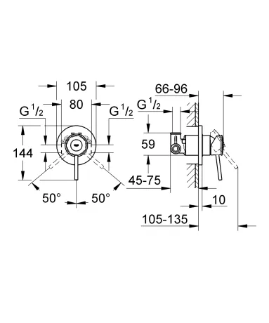 Змішувач для душу Grohe BauClassic (29048000) — Photo 1