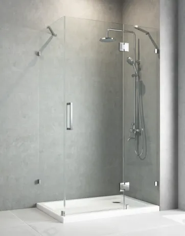 Бічна стінка до кабіни Koer SR SW04-90x200-TR-01 прозоре скло Easy Clean 10мм, хром (KR5390) — Photo 3