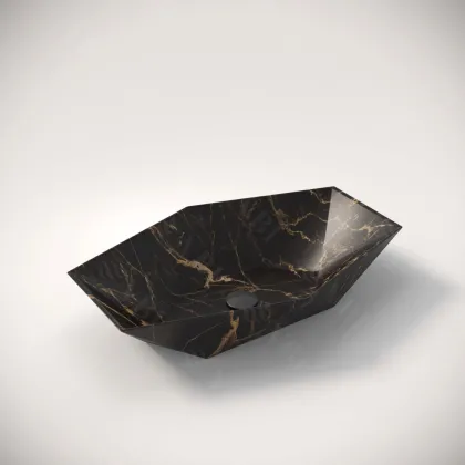 Умивальник (раковина) VBI VENEZIA S MARBLE BLACK MATT накладний — Photo 4