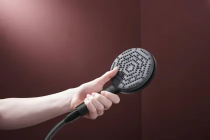 RAINDANCE ALIVE SELECT S душовий набір EcoSmart (ручний душ 3режими, шланг, тримач), чорний матовий — Photo 2