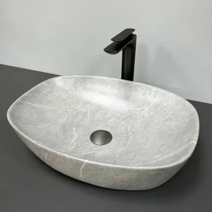 Умивальник (раковина) VBI OLBIA GREY STONE MATT накладний — Photo 3