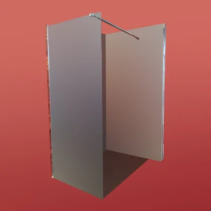 Душова перегородка Koer SR SP01-100x200-TR-01 Walk-In прозоре скло Easy Clean 8мм, хром (KR5393) — Photo 2