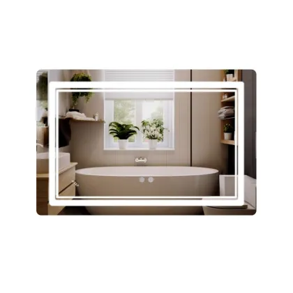 Дзеркало Qtap Cardinal (CA2) 800х600 з LED-підсвічуванням Touch, з антизапотіванням, з димером, рег. темп. кольору Reverse