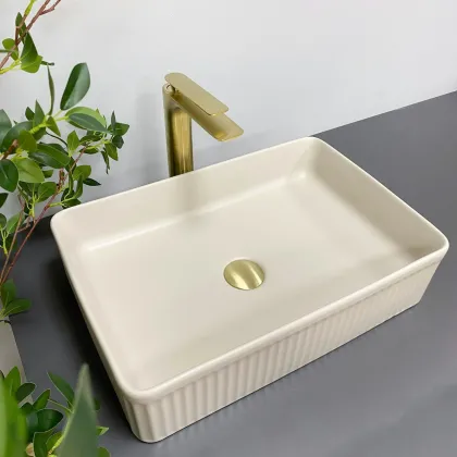Умивальник (раковина) VBI BRESCIA BEIGE MATT накладний — Photo 2