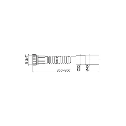 Гнучке з'єднання 5/4“/ 40/32 пластмаса (Koller Pool) — Photo 1