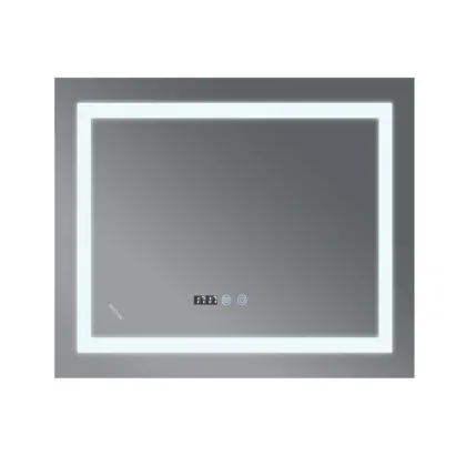 Дзеркало Mixxus WARM MR02-80x80 з Led Touch, Anti-fog, димером, регулятором яскравості, годинником (MI6934) — Photo 11