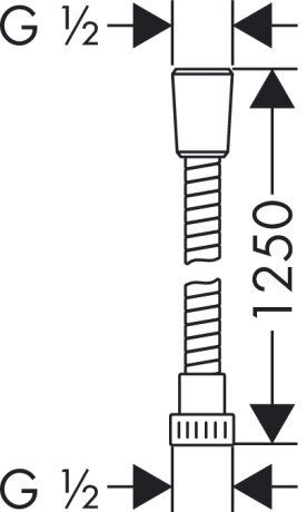 Metaflex 1.25м - душовий шланг хром HANSGROHE 28262000 — Photo 1