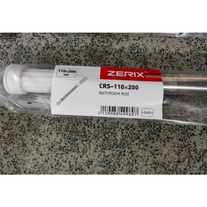 Штанга для шторки телескопічна пряма ZERIX CRS-110x200 110cm-200cm (нержавіюча сталь) (ZX4996) — Photo 5