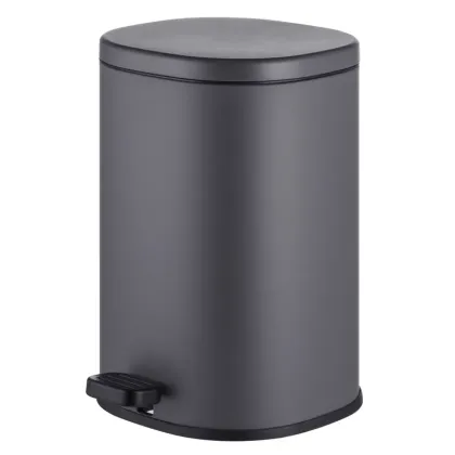 Відро для сміття з плавним закриттям овальне Mixxus Premium Olivary-TC0105 Graphite 5 л колір графіт (MI7063)