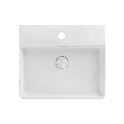 Раковина підвісна-накладна Mixxus Premium  QUADRO-0203 500x420x130mm (отвір під змішувач, перелив) (MP6718) — Photo 5