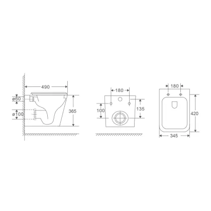 Комплект Grohe Set Унітаз QUADRO-0301-T3 + Інсталяція 38536001 + панель 38732000 (38536001QUADRO0301T3) — Photo 9