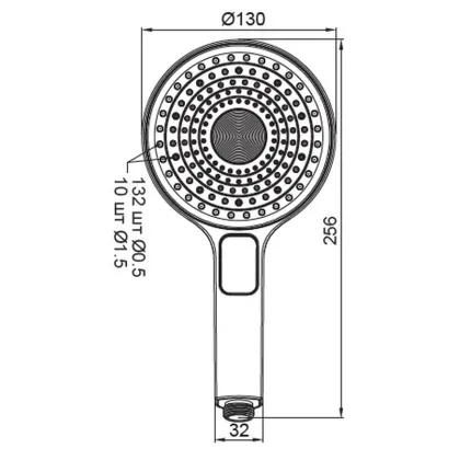 Лійка для душу Koer KP-0403-01 (3 функції) (KR4991) — Photo 1