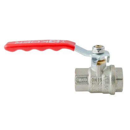 Кран кульовий ГГВ Koer Extreme KE.214-15 - 1/2" FF ручка "важіль" червона (KR5744) — Photo 2