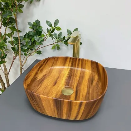 Умивальник (раковина) VBI AREZZO WOOD MATT накладний — Photo 2