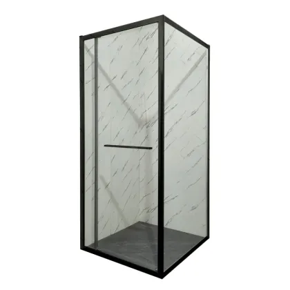 Душова кабіна без піддону Mixxus Premium Quadro SC01-90x90x195-TR Black прозоре скло 6мм (MI8292)
