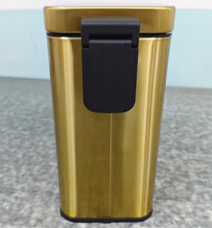 Відро для сміття з плавним закриттям прямокутне Mixxus Premium Quadro-TC0105 Brushed Gold 5 л (колір матове золото) (MI8394) — Photo 10