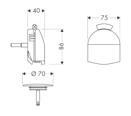 Exafill - зовнішня частина HANSGROHE 58127000 — Photo 1
