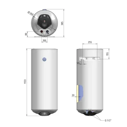 Водонагрівач електричний Thermo Alliance Spectra slim 80 л вертикальний, сухі ТЕНи 2,0 кВт, d 360 мм — Photo 1