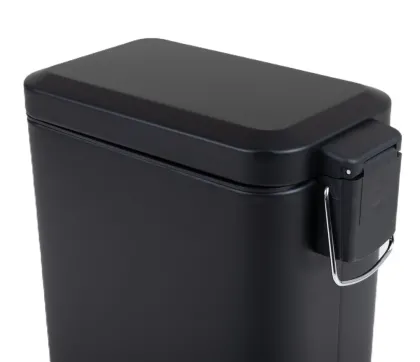 Відро для сміття з плавним закриттям прямокутне ZERIX SANSA-TC0105 BLACK 5 л (колір чорний) (ZX5894) — Photo 6
