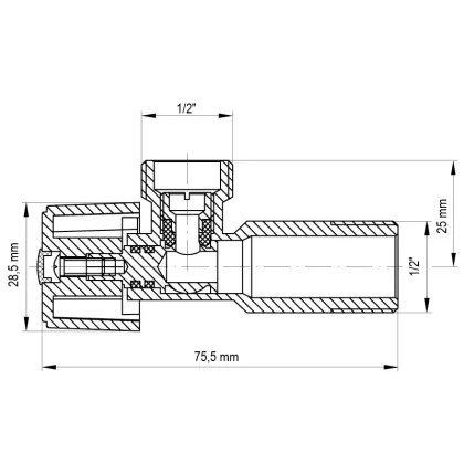Кран кульовий Koer 1/2x1/2 (KR.511) (KR0101) — Photo 1