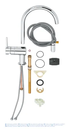 Змішувач для кухні з висувним виливом Grohe Minta (32918000) — Photo 1